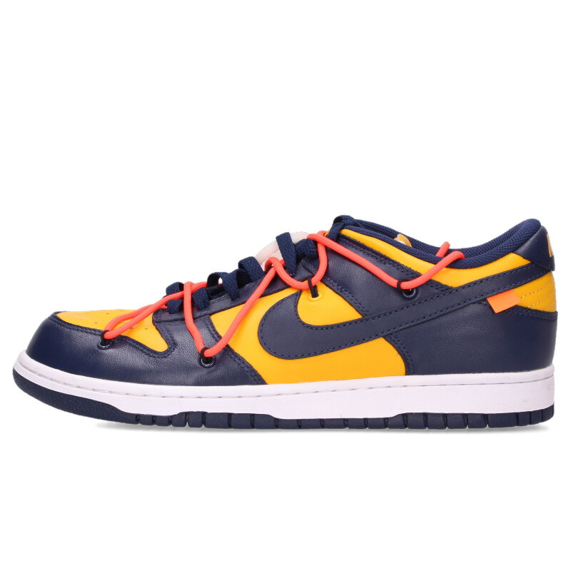 ナイキ 象牙色 NIKE OFF-WHITE 大きさ:28.5珊  DUNK LOW CT0856-700 ダンクロースニーカー(米国海軍×黄色)【703062】【BS99】【メンズ】【小物】【中古】bb455#rinkan*B