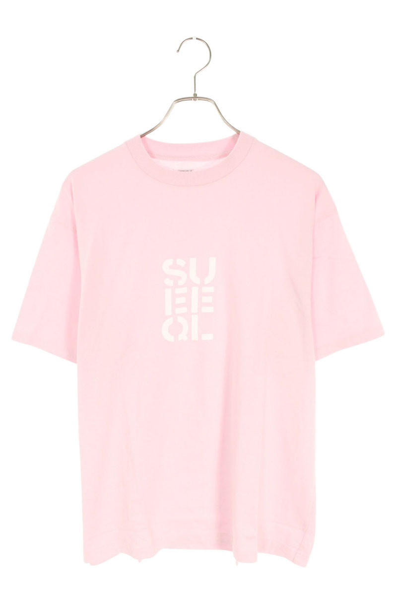シークエル SEQUEL　 サイズ:L 25SS SQ-25SS-ST-05 ロゴプリントTシャツ(ピンク)【704062】【BS99】【メンズ】【中古】bb18#rinkan*S