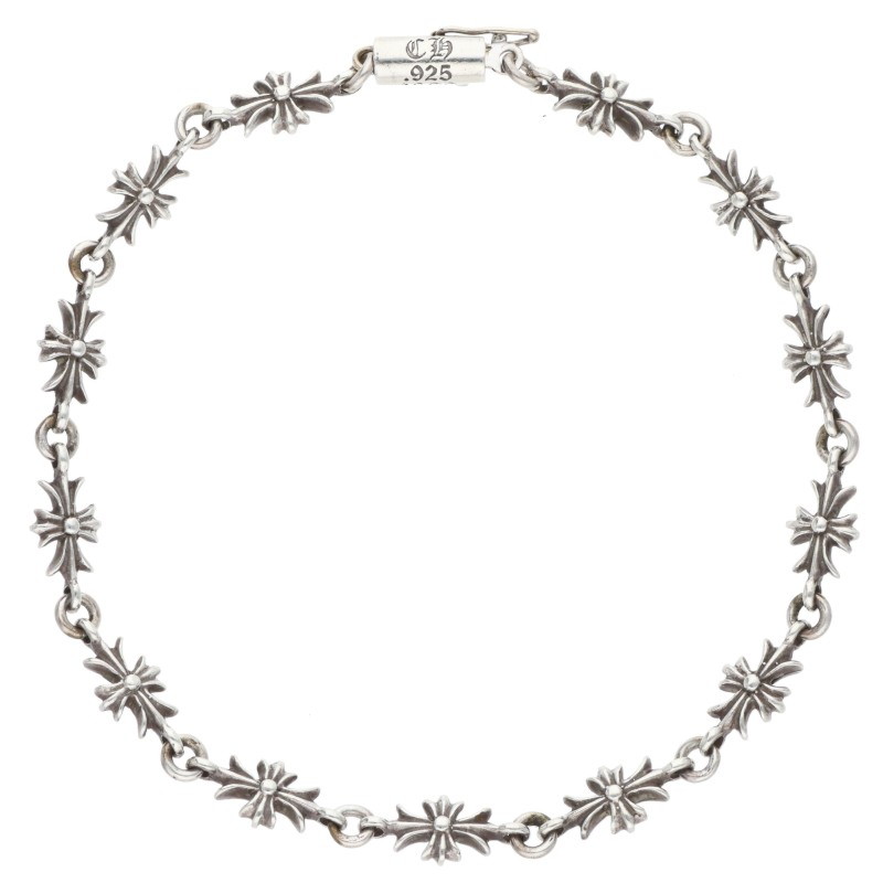 クロムハーツ Chrome Hearts 大きさ:13LINK  TNY E CH PLS タイニーECHつけ加える しろがね色腕輪(しろがね色 9.65g)【113062】【FK04】【小物】【中古】bb443#rinkan*B