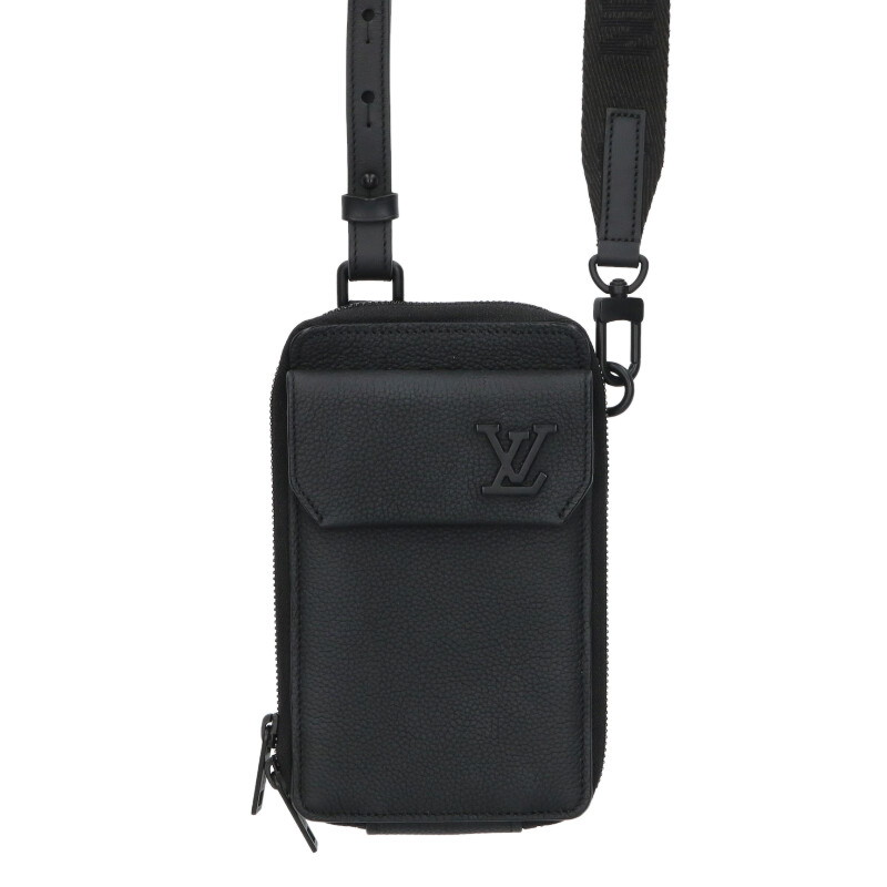 ルイヴィトン LOUISVUITTON   M57089 電話機・合切袋 LVアエログラムショルダーバッグ(黒いこと)【133062】【BS99】【小物】【中古】bb51#rinkan*B