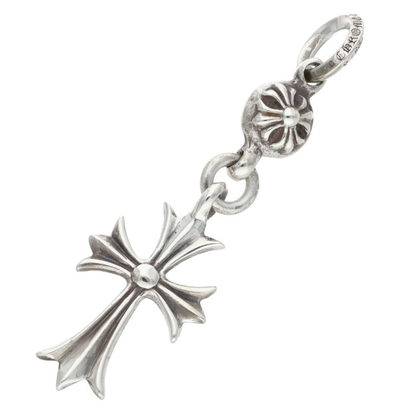 クロムハーツ Chrome Hearts 1B TNY CH CRS 1ボールタイニーCHクロス シルバーネックレストップ(シルバー 6.66g)【303062】【NO05】【小物】【中古】bb412#rinkan*B |RINKAN