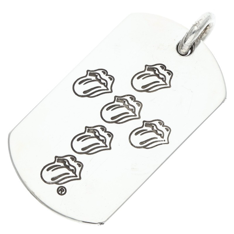 クロムハーツ Chrome Hearts　サイズ:LARGE D TAG LRG LT リップアンドタンドッグタグ ラージドッグタグネックレストップ(シルバー 23.03g)【603062】【GZ11】【小物】【中古】bb411#rinkan*B ｜RINKAN