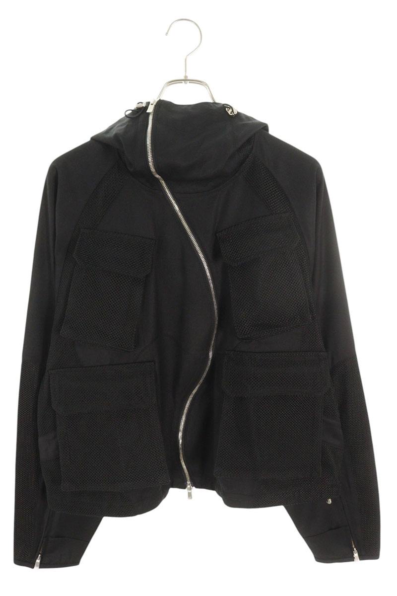 トリプルエフポスタルサービス FFF POSTAL SERVICE　 サイズ:L AIRE CURVED ZIP GAME JACKET エアーカーブジップゲームジャケットブルゾン(ブラック)【603062】【BS99】【メンズ】【中古】bb380#rinkan*S