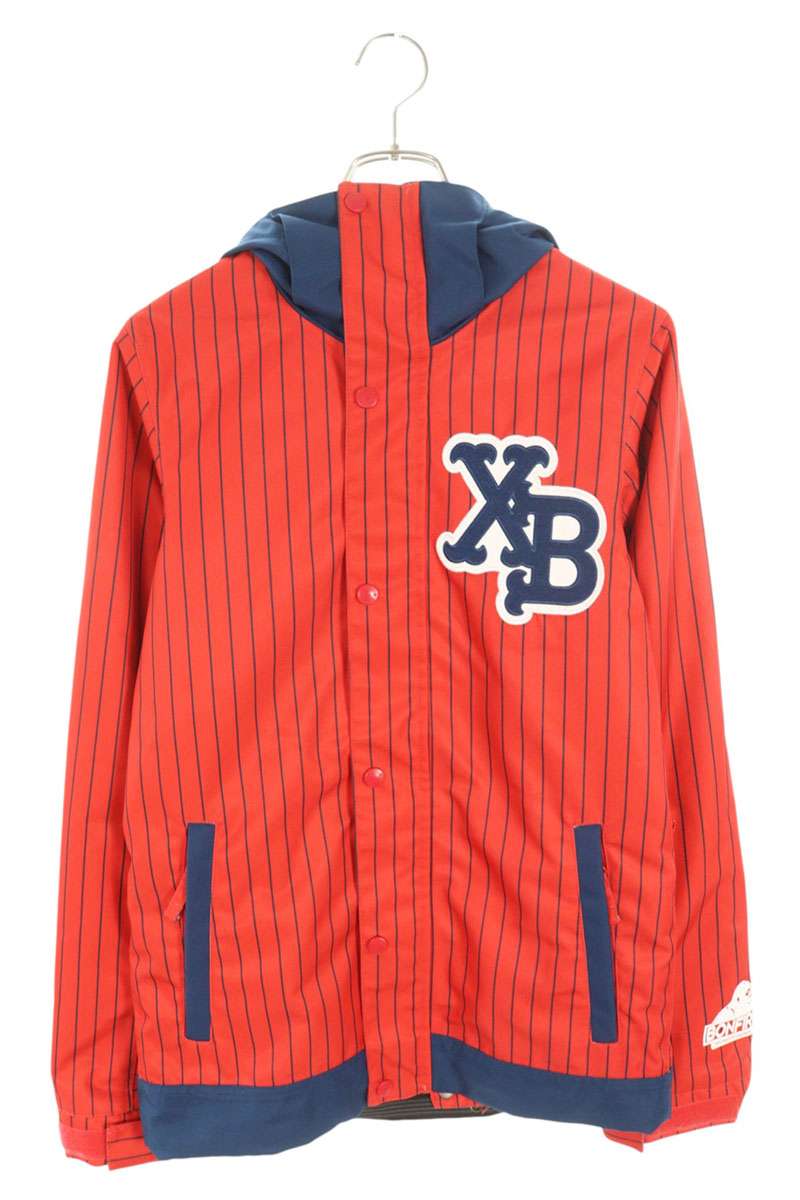 エクストララージ XLARGE 大きさ:XS  BALL PARK JACKET バックロゴスノーボードブルゾン(赤いこと×米国海軍)【603062】【BS99】【メンズ】【中古】bb295#rinkan*B