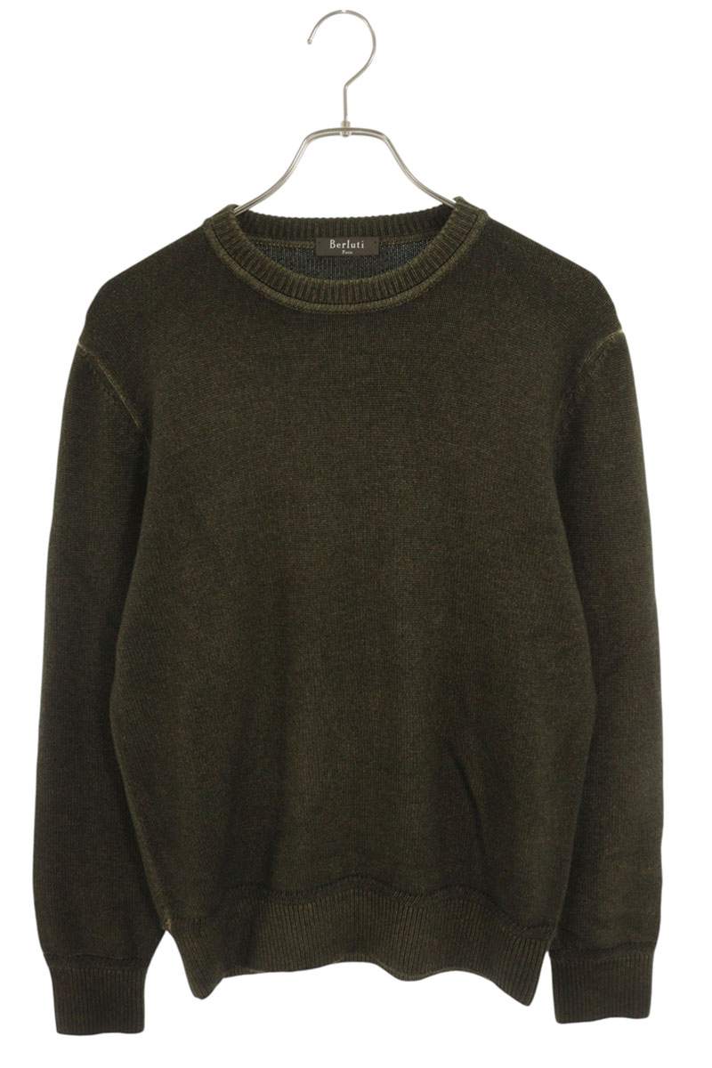 ベルルッティ Berluti　 サイズ:XS クルーネックカシミヤニット(グリーン調)【503062】【BS99】【メンズ】【中古】bb359#rinkan*A