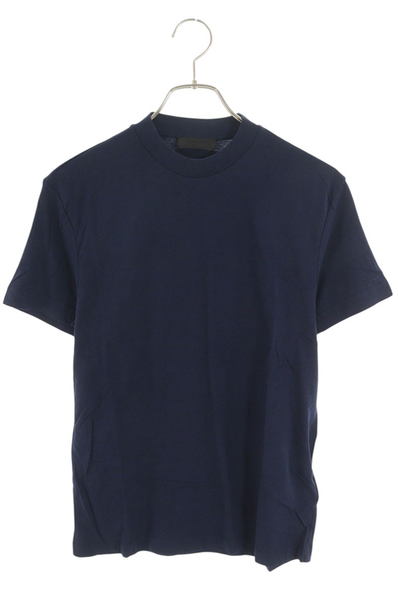 プラダ PRADA　サイズ:XS UJM492 プレートパッチTシャツ(ネイビー)【503062】【BS99】【メンズ】【中古】bb359#rinkan*A｜RINKAN