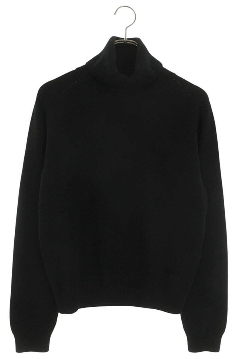 セリーヌ CELINE　サイズ:S 2AD6C264W タートルネックカシミヤニット(ブラック)【603062】【SB01】【メンズ】【中古】bb18#rinkan*B｜RINKAN