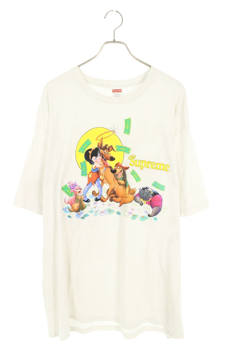 シュプリーム SUPREME 大きさ:XXL  25AW  All Dogs Go To Heaven Tee ドッグス刷り上げるプルオーバー(白いこと)【503062】【OM10】【メンズ】【中古】bb127#rinkan*B