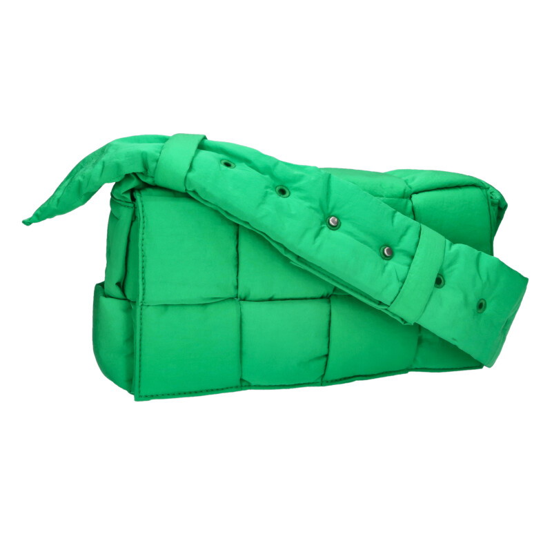 ボッテガヴェネタ BOTTEGA VENETA   パデッドテックカセット ナイロンショルダーバッグ(緑であること)【303062】【SB01】【小物】【中古】bb18#rinkan*B