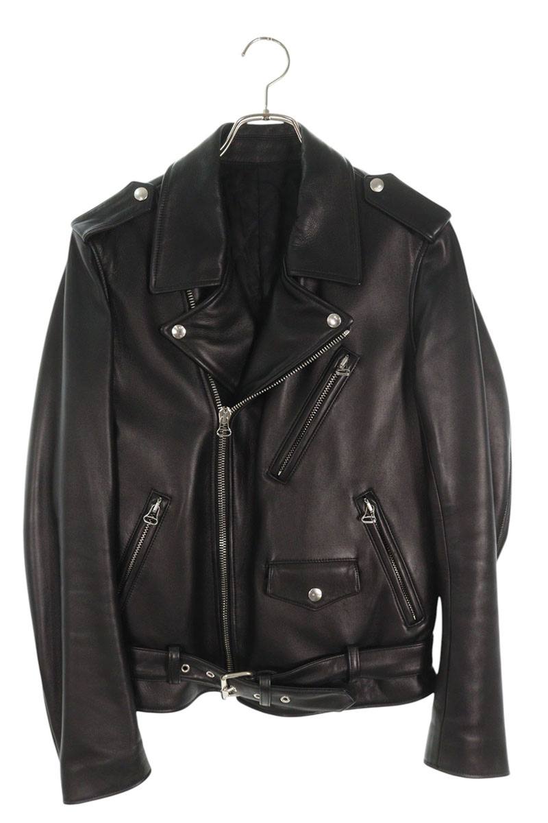 リチウムオム LITHIUM HOMME サイズ:46  LH22-0216 ラムレザーダブルライダースレザージャケット(ブラック)【703062】【BS99】【メンズ】【中古】bb212#rinkan*B