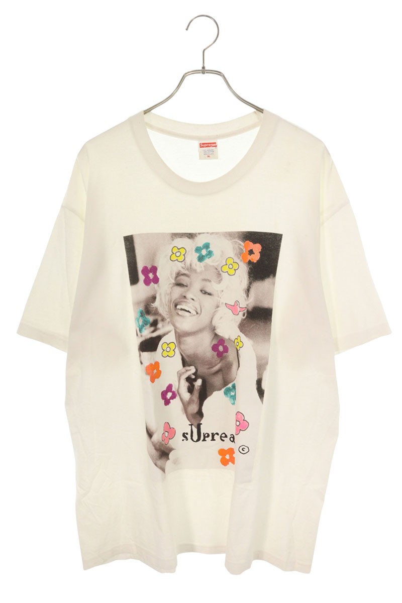 シュプリーム SUPREME 大きさ:XL  Naomi Tee 映し絵刷り上げるティーシャツ(白いこと)【503062】【SB01】【メンズ】【中古】bb127#rinkan*C