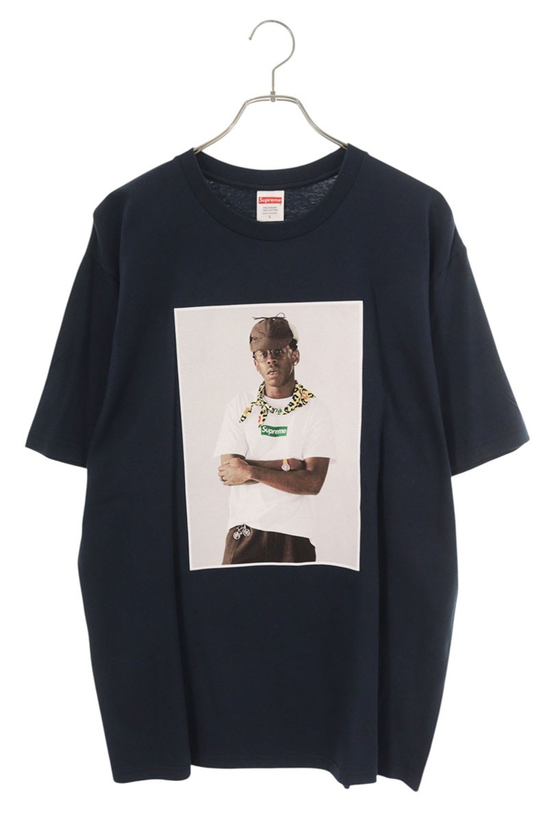 シュプリーム SUPREME　 サイズ:L Tyler The Creator Tee フォトプリントTシャツ(ネイビー)【503062】【OM10】【メンズ】【中古】bb127#rinkan*A