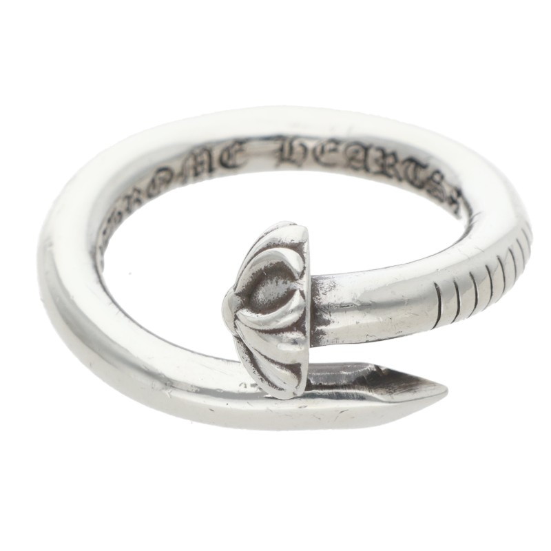 クロムハーツ Chrome Hearts　 サイズ:10号 NAIL CRSBALL ネイルクロスボール シルバーリング(シルバー 6.94g)【903062】【SJ02】【小物】【中古】bb455#rinkan*B