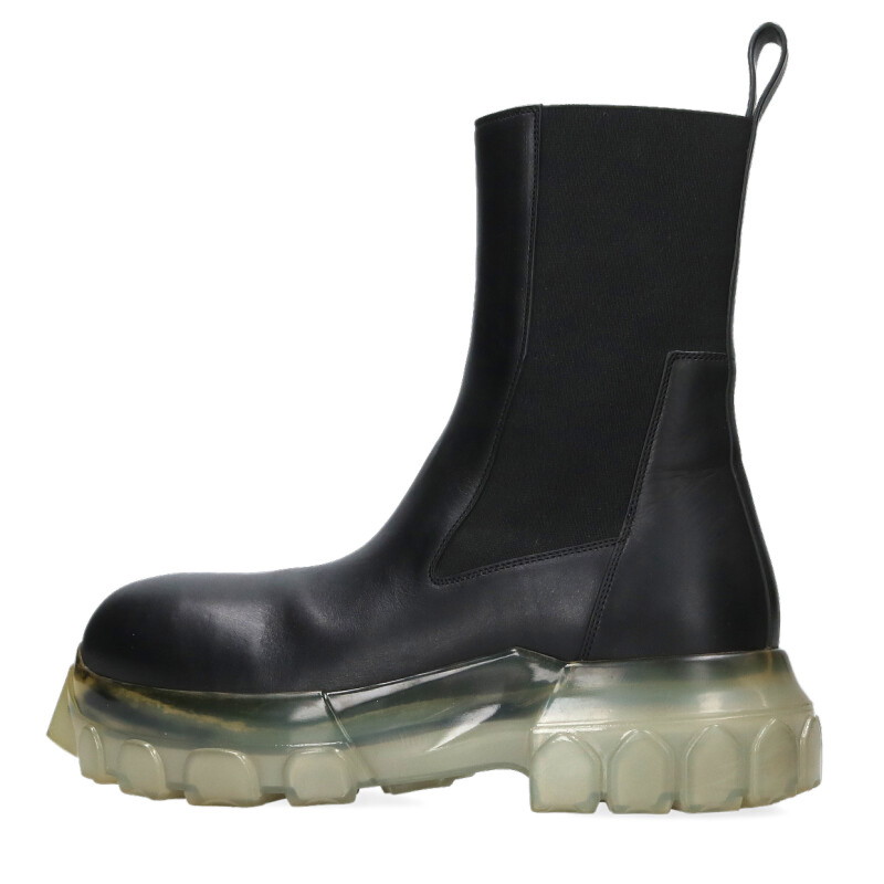 リックオウエンス Rick Owens　 サイズ:40 RU01B1881 BEATLE BOZO TRACTOR サイドゴアビートルトラクターブーツ(ブラック)【403062】【SB01】【メンズ】【小物】【中古】bb127#rinkan*B
