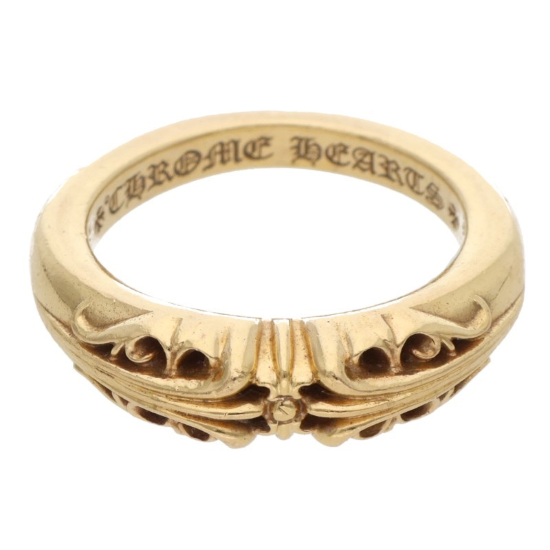クロムハーツ Chrome Hearts　 サイズ:7号 22K BABY CLSC 22KベイビークラシックK&T ゴールドリング(イエローゴールド 7.85g)【603062】【OS06】【小物】【中古】bb453#rinkan*B