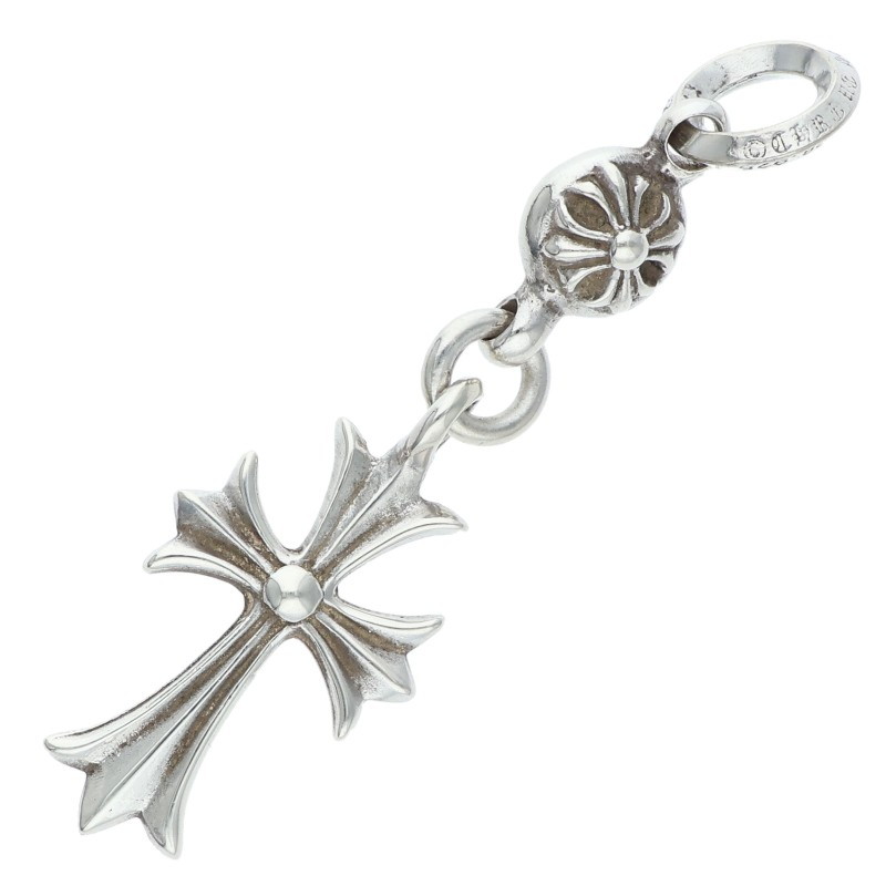 クロムハーツ Chrome Hearts 1B TNY CH CRS 1ボールタイニーCHクロス チャーム シルバーネックレストップ(シルバー 7.12g)【113062】【FK04】【小物】【中古】bb223#rinkan*B |RINKAN