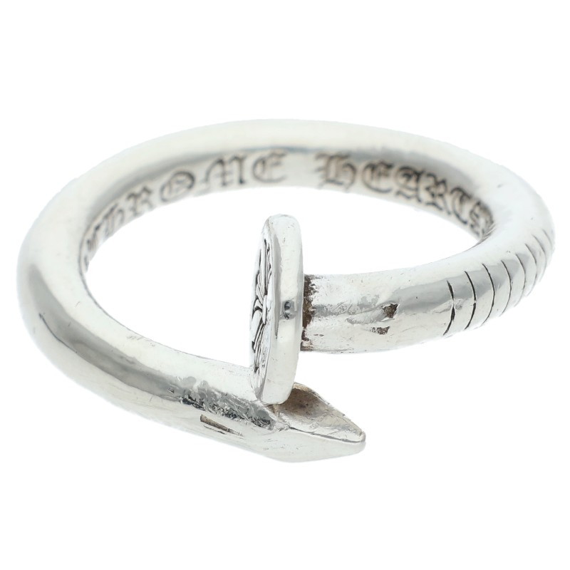 クロムハーツ Chrome Hearts　 サイズ:10号 NAIL FLAT ネイルフラット シルバーリング(シルバー 5.59g)【613062】【NO05】【小物】【中古】bb432#rinkan*B 99,099円