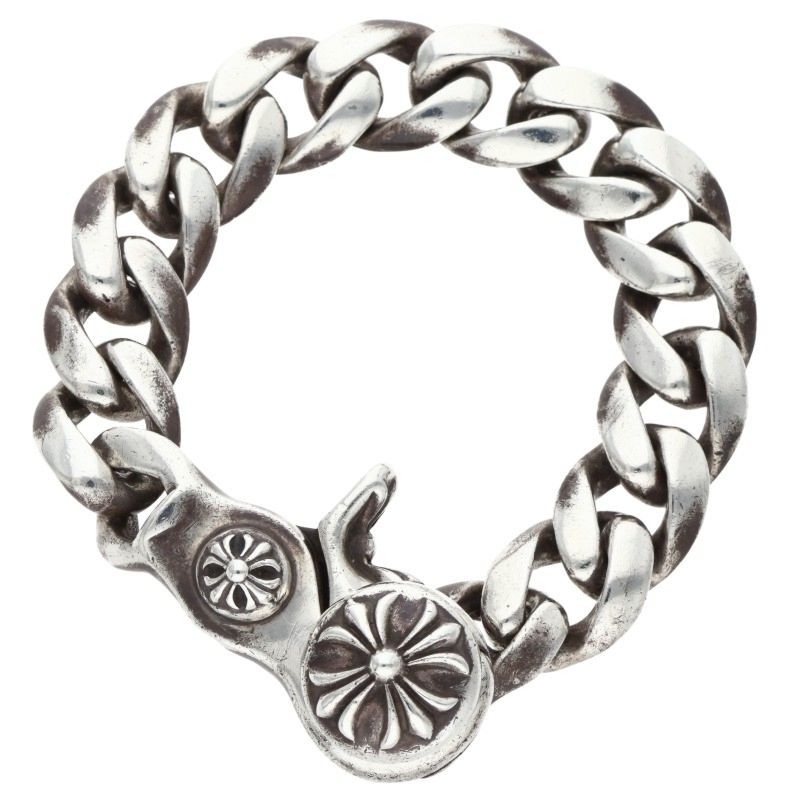 クロムハーツ Chrome Hearts 大きさ:13LINK  CLSC CHN LNK クラシックリンククリップ しろがね色腕輪(しろがね色 119.72g)【703062】【SJ02】【小物】【中古】bb339#rinkan*B