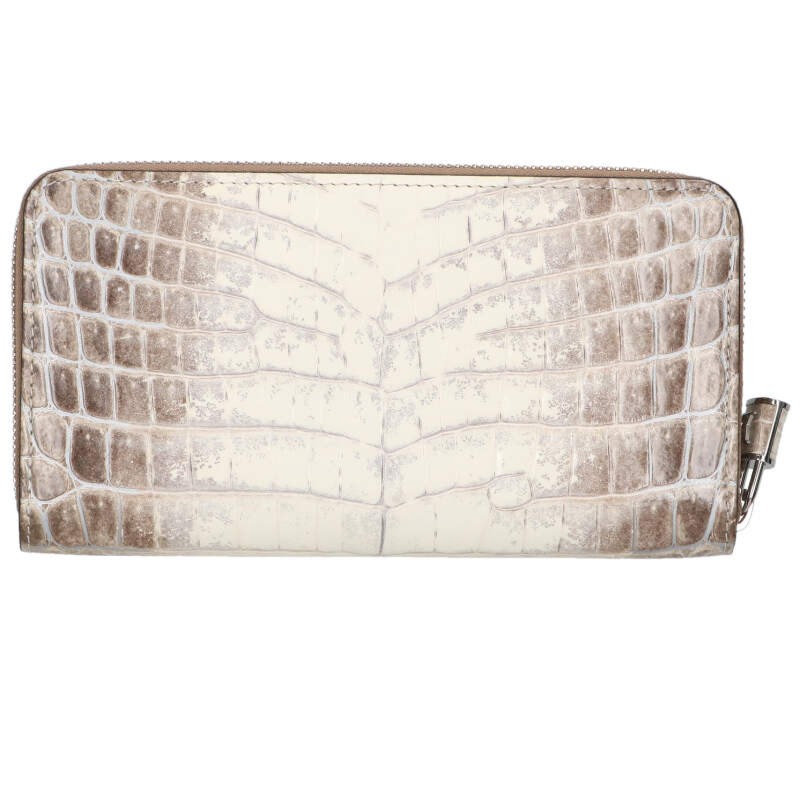 ルイヴィトン LOUISVUITTON   ジッピー・ウォレット N99305 クロコダイルラウンドジップ札入れ(象牙色×しろがね色)【204062】【BS99】【小物】【中古】bb132#rinkan*B