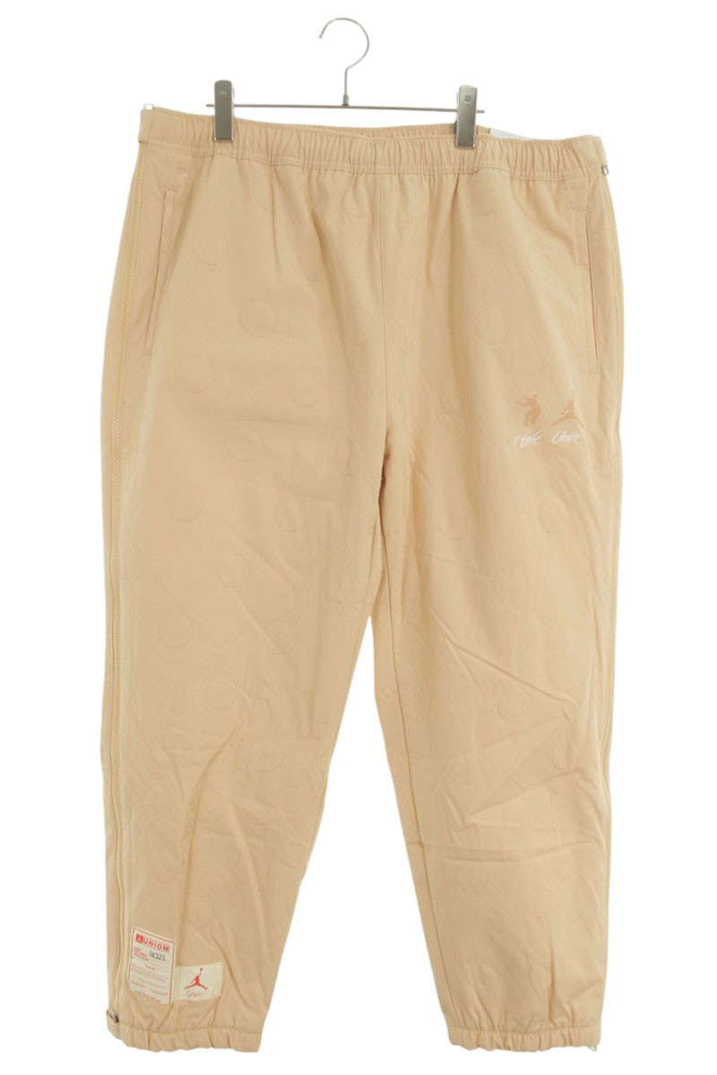 ナイキ NIKE　 ×ユニオン UNION サイズ:XL DJ9520-268 サイドジップロングパンツ(ベージュ)【013062】【BS99】【メンズ】【中古】bb187#rinkan*A
