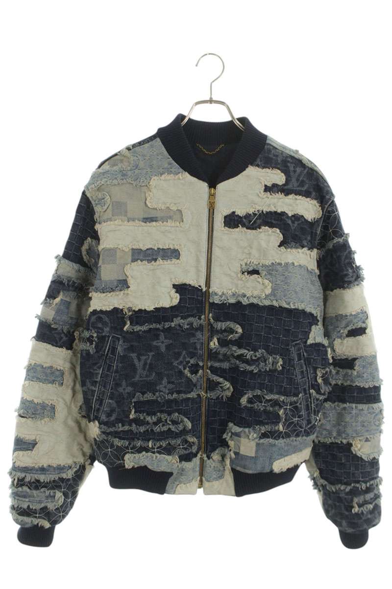 ルイヴィトン LOUISVUITTON　 サイズ:50 RM252M YTG HTA82W パッチワークデニム ボンバージャケットブルゾン(インディゴ)【903062】【SS13】【メンズ】【中古】bb134#rinkan*A