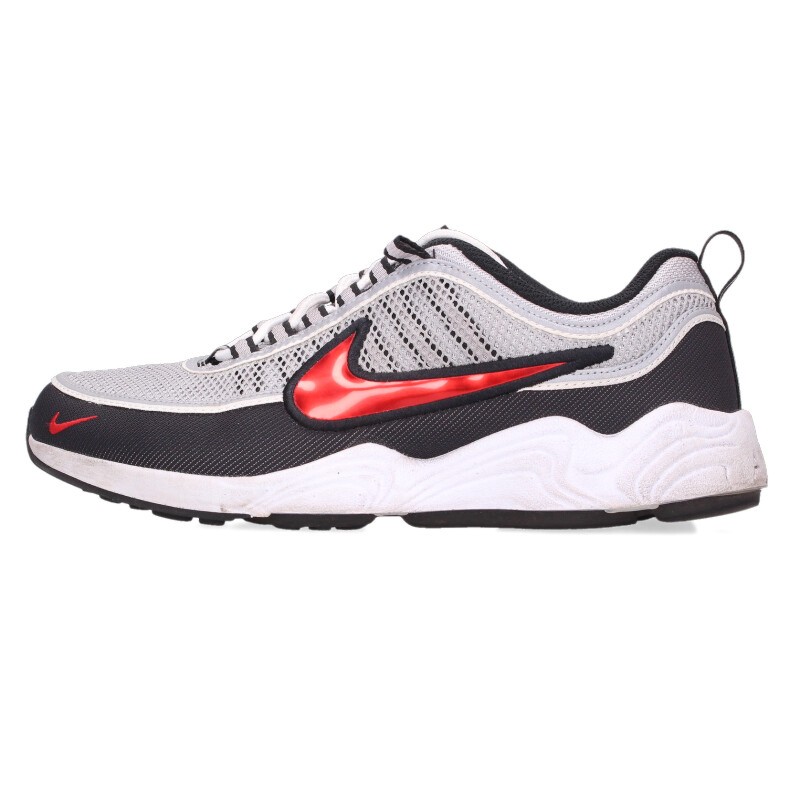 ナイキ NIKE 大きさ:27.5糎  HF9117-001 Air Zoom Spiridon OG スピリドン メッシュスニーカー(薄墨色×赤いこと)【313062】【BS99】【メンズ】【小物】【中古】bb356#rinkan*B
