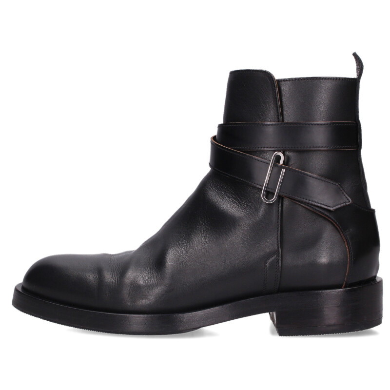 オフホワイト OFF-WHITE　 サイズ:42 レザーブーツ(ブラック)【313062】【BS99】【メンズ】【小物】【中古】bb356#rinkan*B