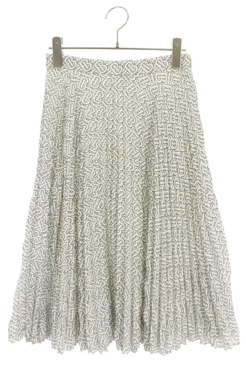バーバリー Burberry　 サイズ:36 4564351 TBモノグラムスカート(ホワイト×ブラック)【113062】【BS99】【レディース】【中古】bb14#rinkan*B