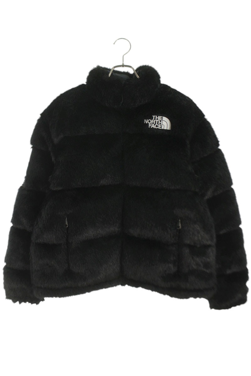 シュプリーム SUPREME ×ノースフェイス THE NORTH FACE サイズ:S  20AW  Faux Fur Nuptse Jacket フェイクファーヌプシダウンジャケット(ブラック)【113062】【SB01】【メンズ】【中古】bb380#rinkan*B