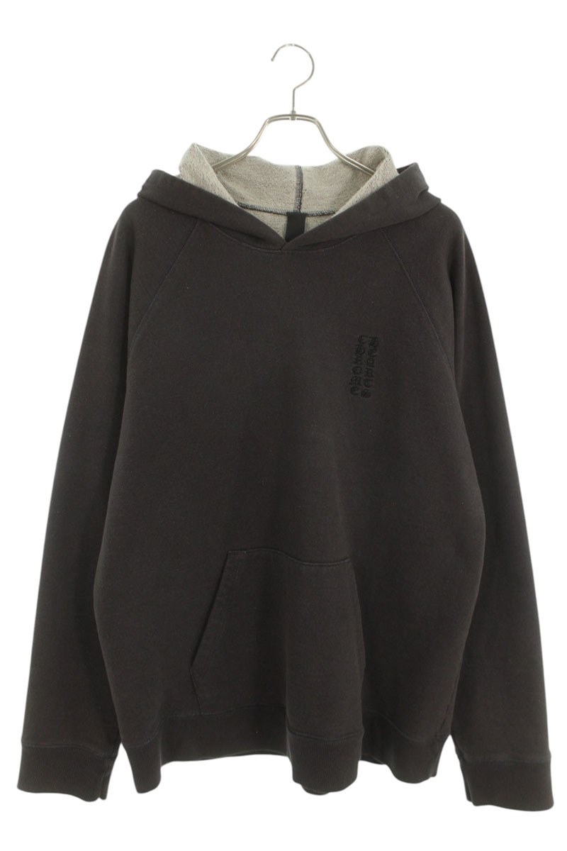 クロムハーツ Chrome Hearts　 サイズ:XL Y NOT ダガー刺繍プルオーバーパーカー(グレー)【013062】【SS13】【メンズ】【中古】bb17#rinkan*B