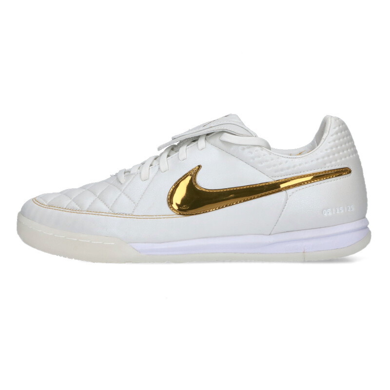 ナイキ NIKE ×ロナウジーニョ 大きさ:27糎  Tiempo Legend Touch of Gold IF4389-100 ティエンポレジェンドタッチオブゴールドスニーカー(白いこと×ゴールド)【513062】【BS99】【メンズ】【小物】【中古】bb30#rinkan*S