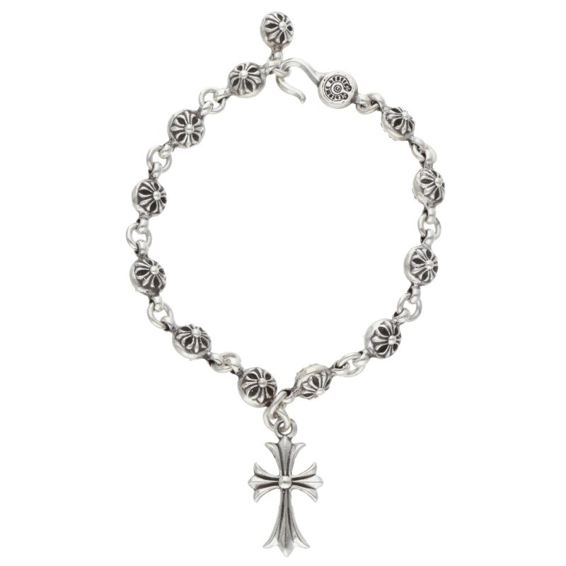クロムハーツ Chrome Hearts 大いさ:#1  NO1 BALL #1はりつけ台どんぶり鉢 タイニーCHはりつけ台付き添い人しろがね色腕輪(しろがね色 55.4g)【913062】【os06】【小物】【中古】bb30#rinkan*B