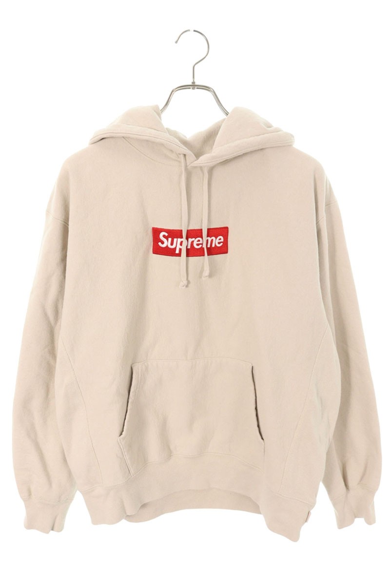 シュプリーム SUPREME 大きさ:M  24AW  Box Logo Hooded Sweatshirt ボックスロゴフーデッドスウェットシャツパーカー(ベージュ)【213062】【SB01】【メンズ】【中古】bb30#rinkan*B