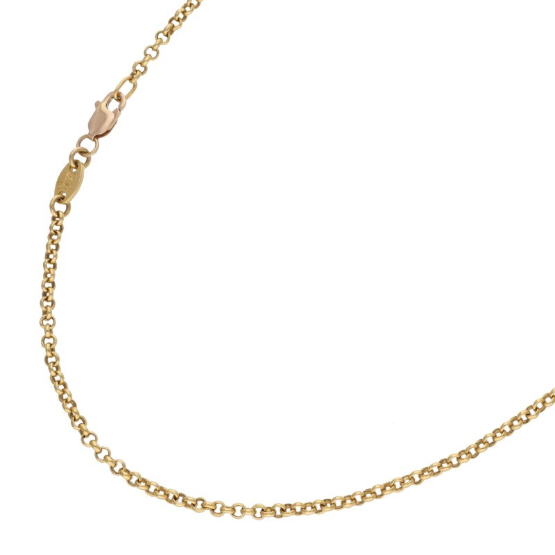 クロムハーツ Chrome Hearts 大きさ:16inch  22K NECKCHAIN R16 ロールチェーン16inch オールドゴールドネックレス(黄色ゴールド 8.55g)【105062】【HJ12】【小物】【中古】bb92#rinkan*B