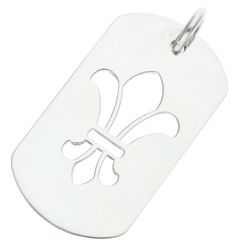 クロムハーツ Chrome Hearts 大きさ:LARGE  D TAG LRG ラージドッグタグ ラージドッグタグネックレストップ(しろがね色 17.27g)【613062】【NO05】【小物】【中古】bb209#rinkan*B