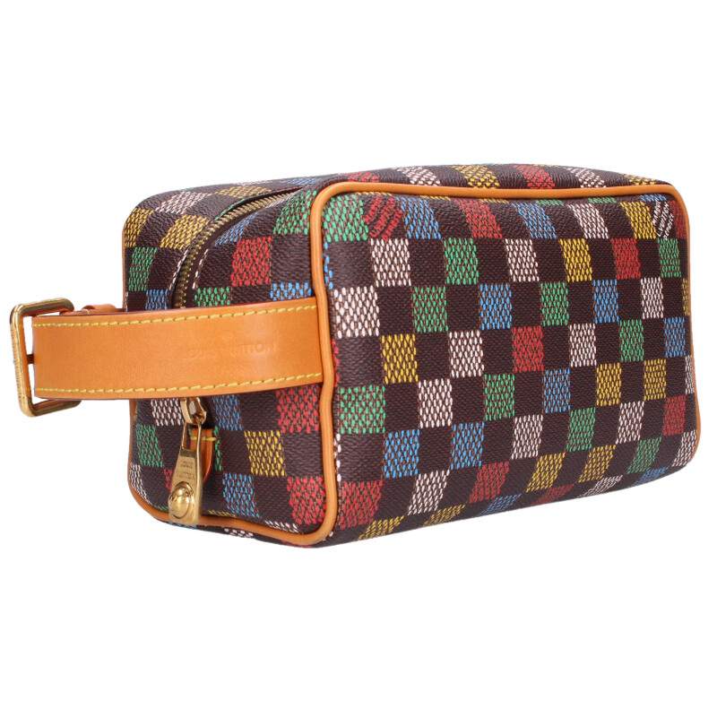 ルイヴィトン LOUISVUITTON   25SS  N00151 ロッカードップキット バーズダミエマルチカラークラッチバッグ(マルチ色つや×点火装置赤銅色)【104062】【BS99】【小物】【中古】bb62#rinkan*C