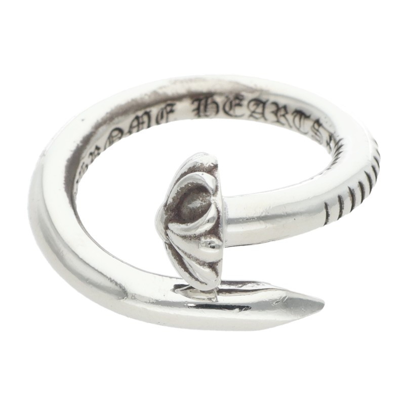 クロムハーツ Chrome Hearts　 サイズ:9号 NAIL CRSBALL ネイルクロスボール シルバーリング(シルバー 5.61g)【713062】【GZ11】【小物】【中古】bb382#rinkan*B