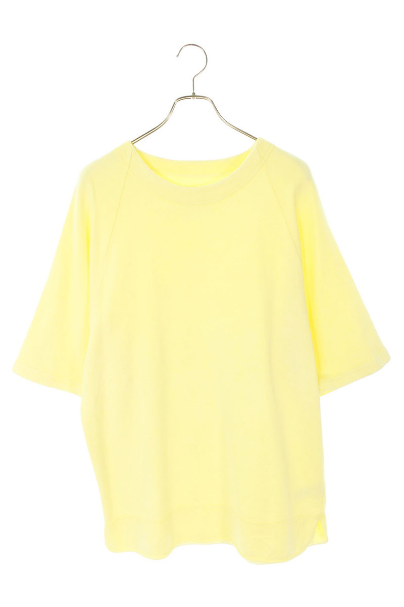 ジルサンダー JILSANDER 大きさ:L  KK JM NM 0005 スウェットラグランティーシャツ(黄色)【813062】【BS99】【メンズ】【中古】bb326#rinkan*B