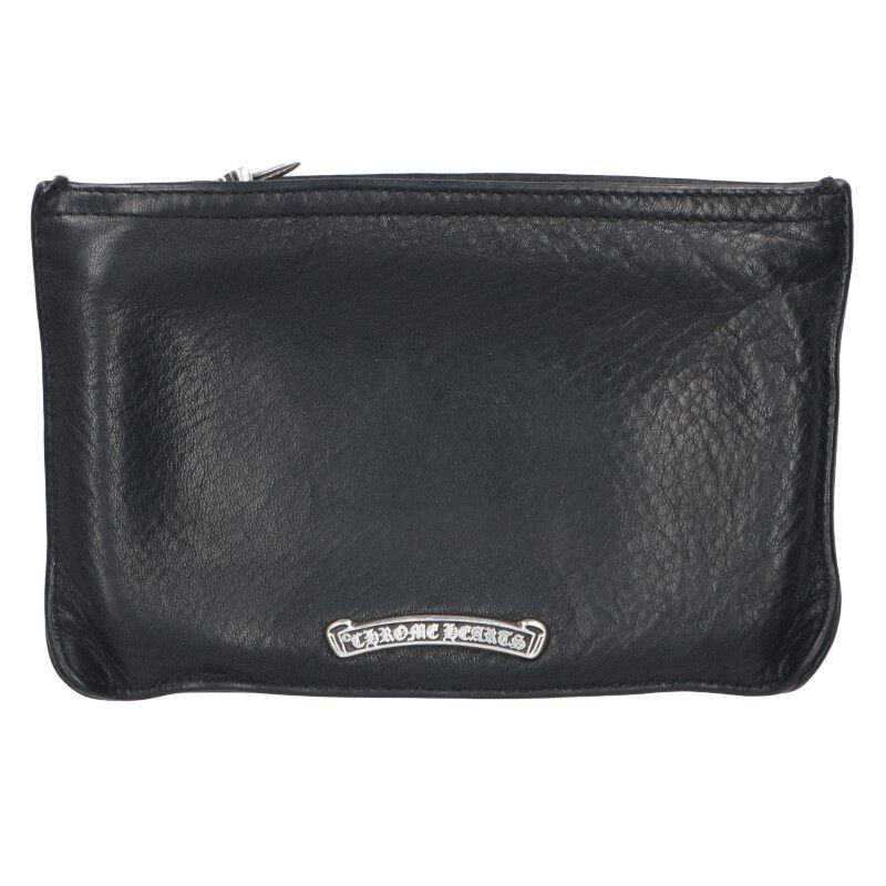 クロムハーツ Chrome Hearts　 ZPR CHNG PURSE2 チェンジパース #2ダガージップコインケース(ブラック×シルバー)【513062】【OS06】【小物】【中古】bb205#rinkan*B