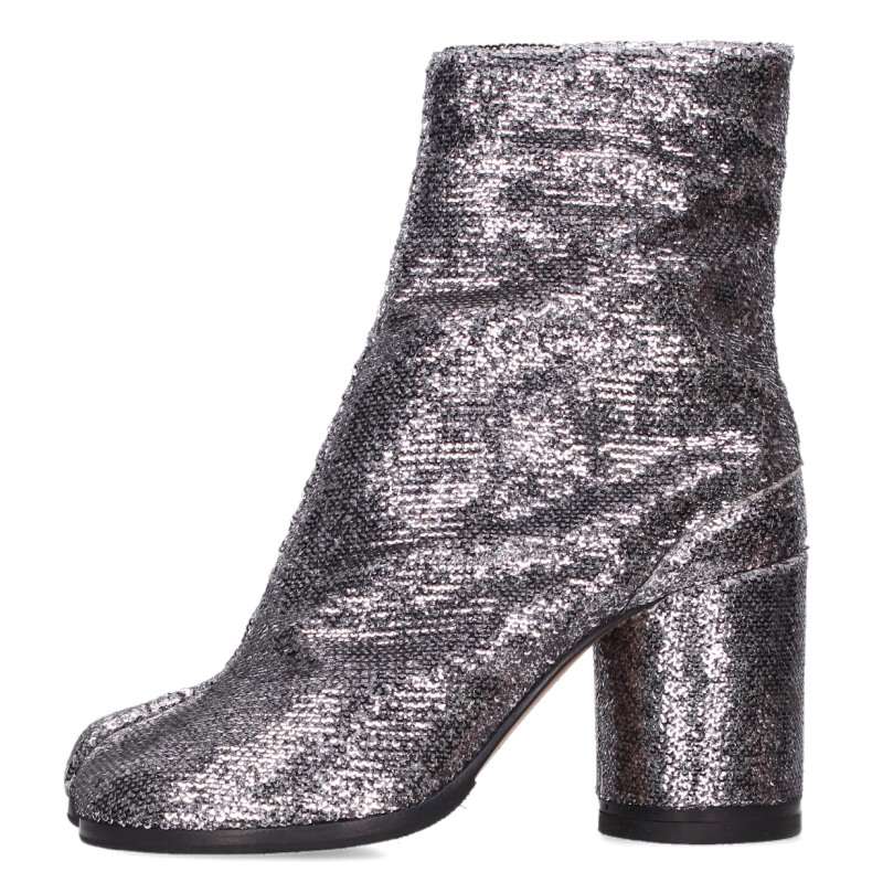 メゾンマルジェラ Maison Margiela　 サイズ:36 S58WU0260 スパンコール装飾足袋ブーツ(シルバー)【323062】【BS99】【レディース】【小物】【中古】bb334#rinkan*A