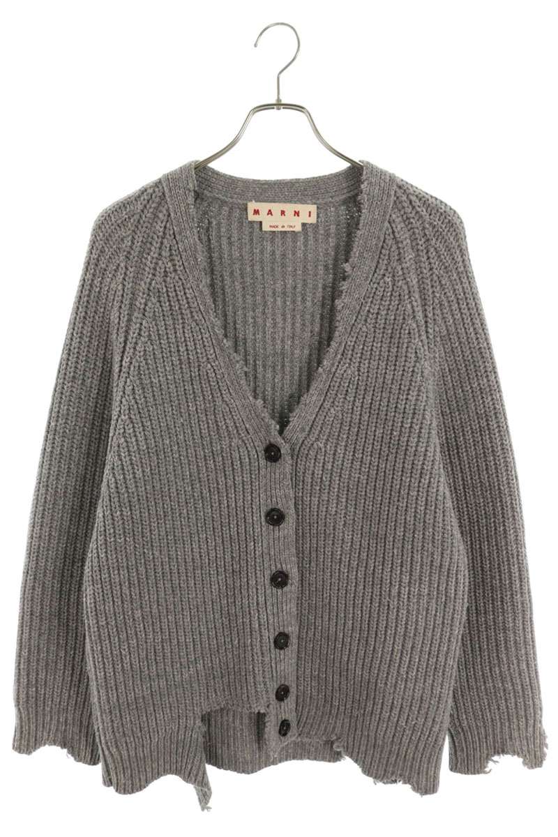 マルニ MARNI 大きさ:36  20AW  CDMD0176Q0 不都合製作ウールニットカーディガン(薄墨色)【613062】【BS99】【メンズ】【中古】bb411#rinkan*B