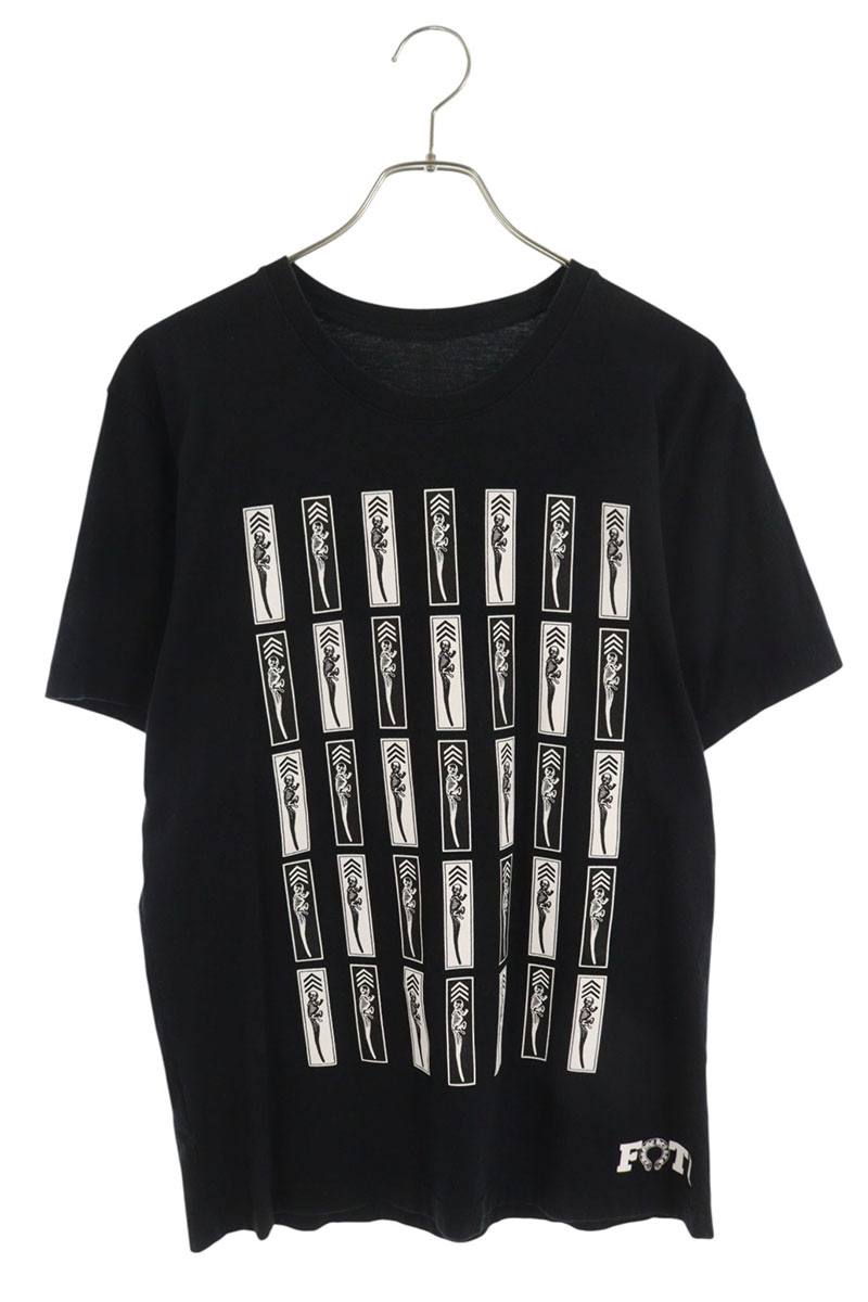 クロムハーツ Chrome Hearts 大いさ:M  CH T-SHRT 4 FOTIジャービスプリントティーシャツ(黒いこと×白いこと)【613062】【NO05】【メンズ】【中古】bb51#rinkan*B メンズファッション-Tシャツ・カットソー