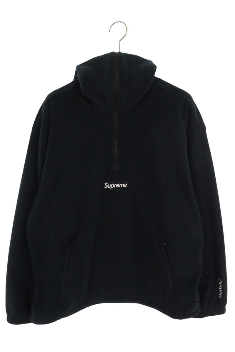 シュプリーム SUPREME サイズ:XL 25FW Polartec Facemask Half Zip Hooded Sweatshirt ポーラテック ハーフジップパーカー(ブラック)【613062】【BS99】【メンズ】【中古】bb455#rinkan*B|RINKAN