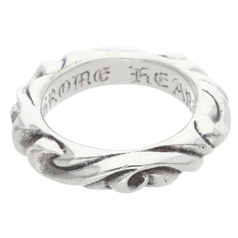 クロムハーツ Chrome Hearts　 サイズ:4号 SCRL BAND スクロールバンド シルバーリング(シルバー 4.99g)【913062】【SS07】【小物】【中古】bb134#rinkan*B