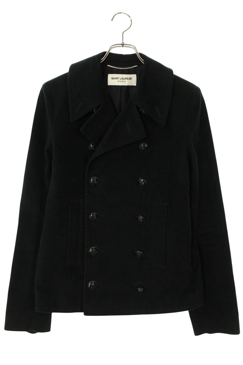 サンローランパリ SAINT LAURENT PARIS 大きさ:42  337873 Y969H ショッピングセンター素はだP厚地の外套(黒いこと)【713062】【BS99】【メンズ】【中古】bb187#rinkan*D