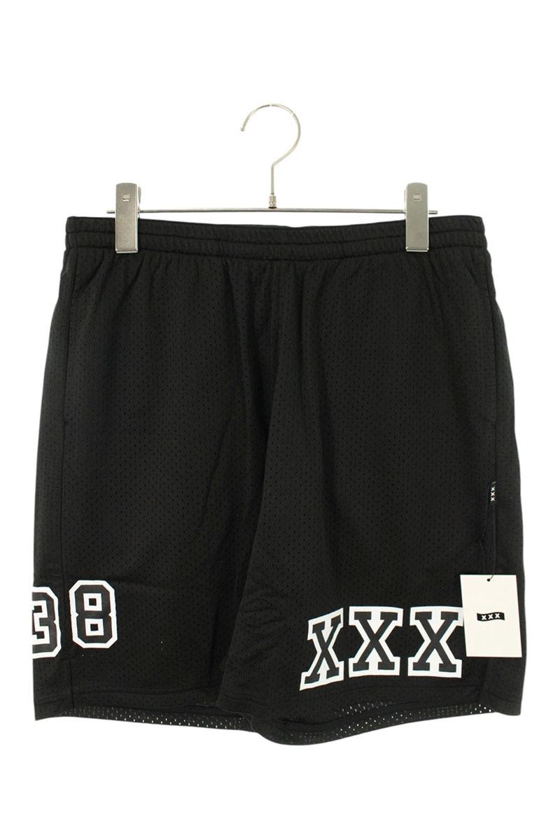ゴッドセレクショントリプルエックス GOD SELECTION XXX 大きさ:S  GX-S25-SP-03 メッシュハーフパンツ(黒いこと)【315062】【BS99】【メンズ】【中古】bb18#rinkan*S