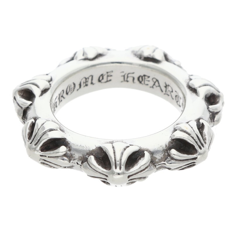 クロムハーツ Chrome Hearts 大きさ:7号  CROSS BAND はりつけ台ダンス楽隊 しろがね色輪っか(しろがね色 9.58g)【023062】【SJ02】【小物】【中古】bb467#rinkan*B