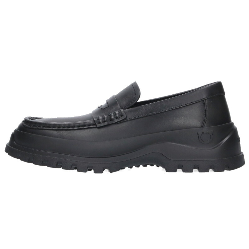 サルバトーレフェラガモ Salvatore Ferragamo サイズ:8 ペニーローファーシューズ(ブラック)【623062】【BS99】【メンズ】【小物】【中古】bb177#rinkan*S