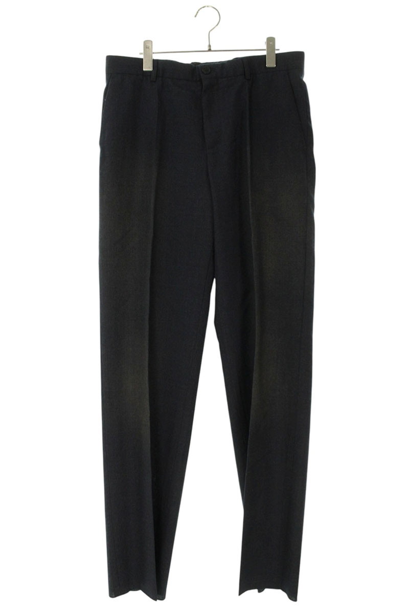 バレンシアガ BALENCIAGA　 サイズ:48 857649 TQT27 FADED TAILORED PANTS フェード加工トラウザースラックスロングパンツ(ネイビー)【713062】【SB01】【メンズ】【中古】bb33#rinkan*A