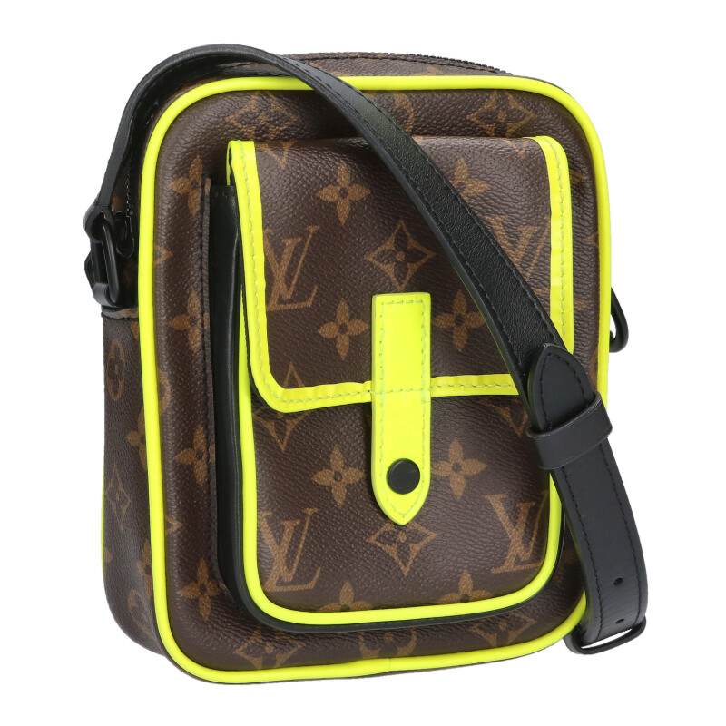 ルイヴィトン LOUISVUITTON   M80793 クリストファー・ウェアラブルウォレット モノグラム・マカサーショルダーバッグ(赤銅色×黄色)【404062】【BS99】【小物】【中古】bb51#rinkan*B